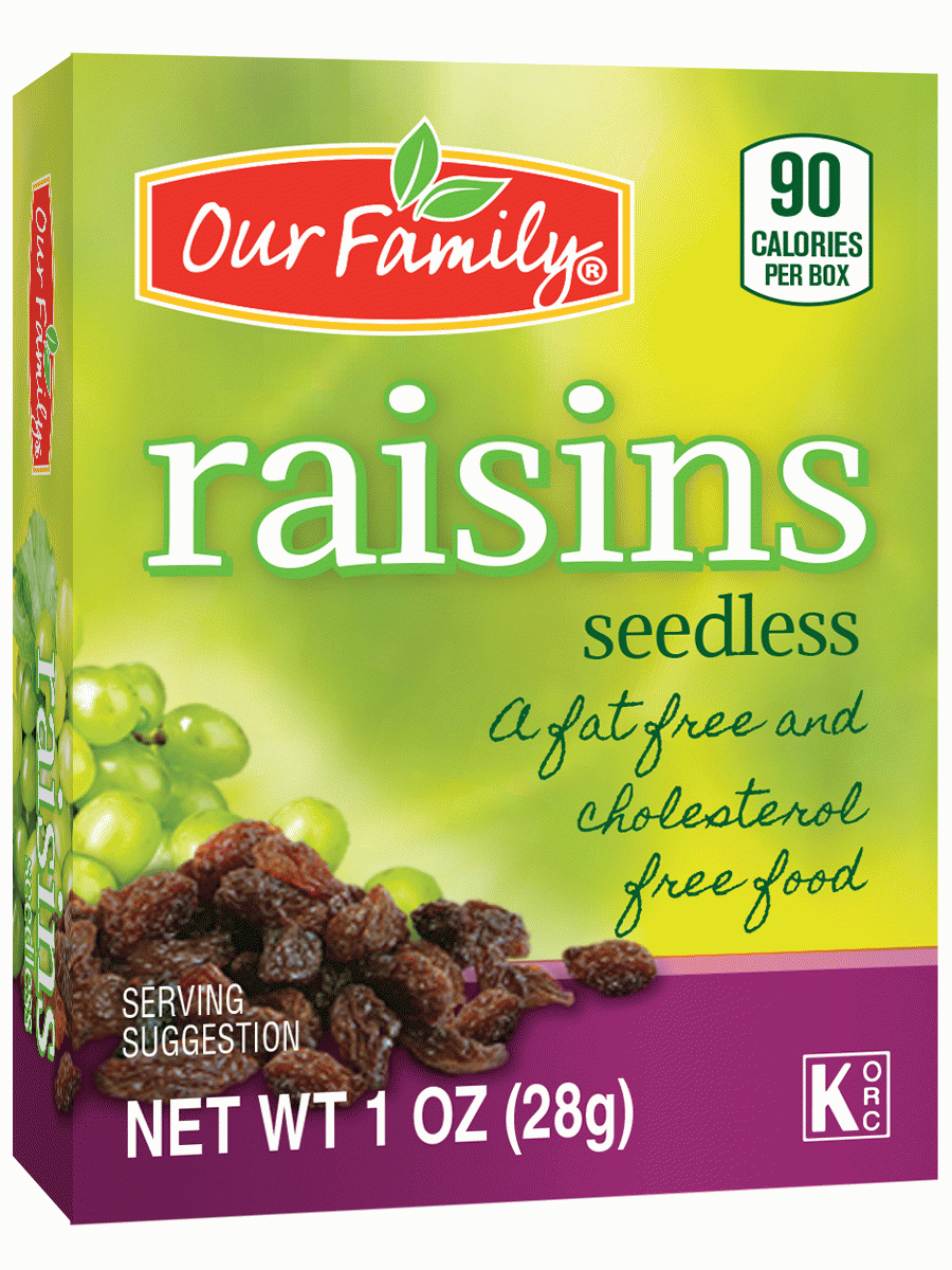 Our Family  raisins, seedless, 1-oz. single serve boxes Full-Size Picture